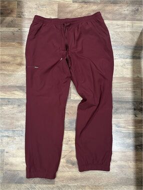 Lands' End Men's Burgundy fleece lined joggers